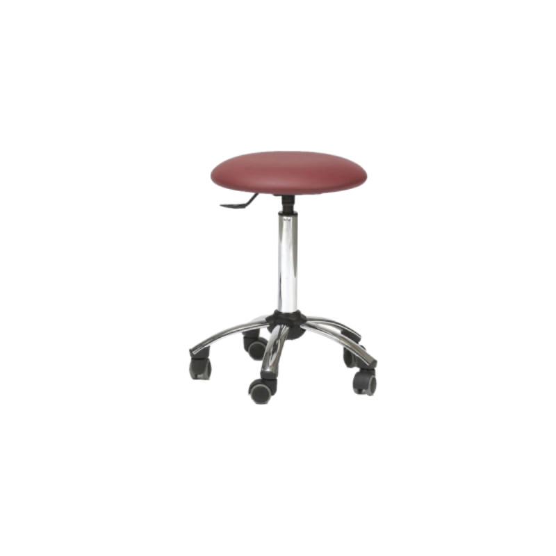 Tabouret Sur Roulettes Piètement Chromé