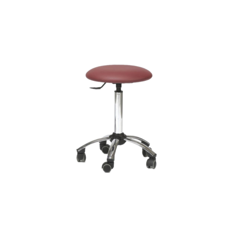 TABOURET sur roulettes piètement chromé