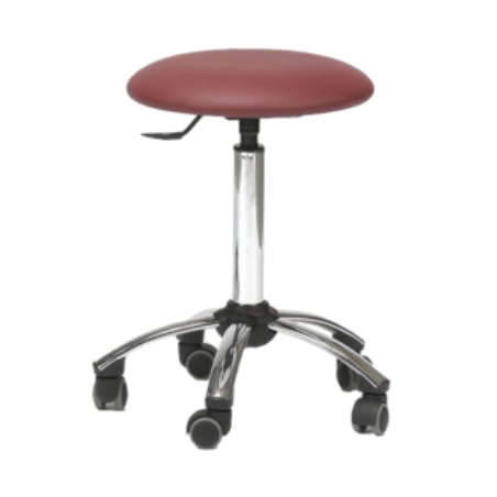 TABOURET sur roulettes piètement chromé